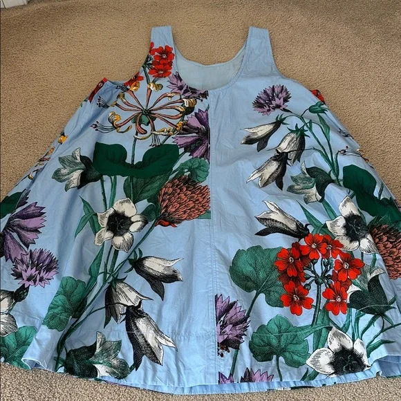 Anthropologie Maeve Mini Dress Keiko Blue Floral - Picture 10 of 11